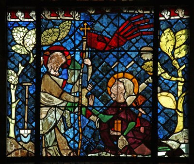 Fenster w14, eine Auferstehungsszene darstellend: Noli Me Tangere von French School