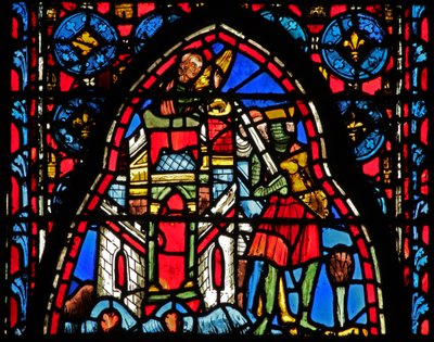 Fenster w15 Heilige Reliquien: Heraklius vor dem wundersam versiegelten Tor in Jerusalem von French School