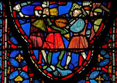 Fenster w15 Heilige Reliquien: Heraklius kämpft gegen den Sohn von Krösus von French School