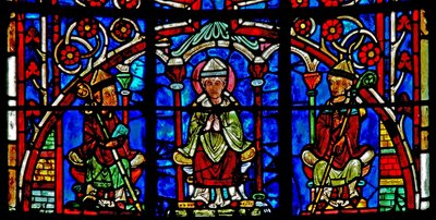 Fenster w19 Darstellung des Heiligen Nikolaus wird Bischof von Myra von French School