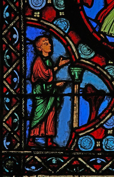 Fenster w1 mit einer Szene aus dem Leben des St. Martin von French School