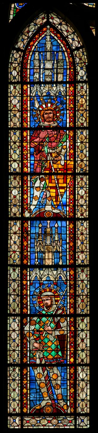 Fenster w203 mit dem heiligen Exuperius und dem heiligen Demetrius von French School