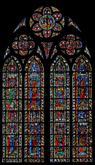 Fenster w204 mit weiblichen Heiligen von French School