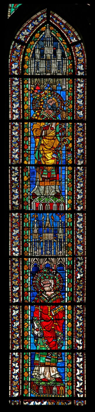 Fenster w205 mit dem heiligen Abrogastius und dem heiligen Solarius von French School