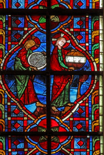 Fenster w207, Gott erschafft die Welt darstellend von French School