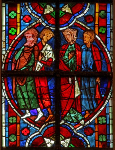 Fenster w209 zeigt eine Gruppe von 3 Männern und einer Frau von French School