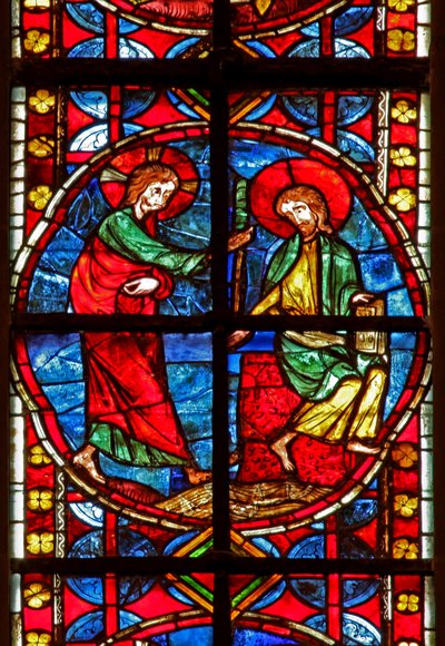 Fenster w210 zeigt St. Jakobus mit Christus von French School