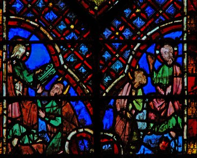 Gott gibt Moses die Gesetzestafeln von French School