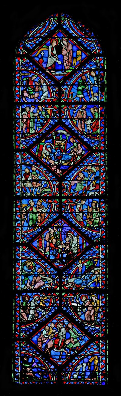 Ein typologisches Fenster: Die Geburt Christi von French School