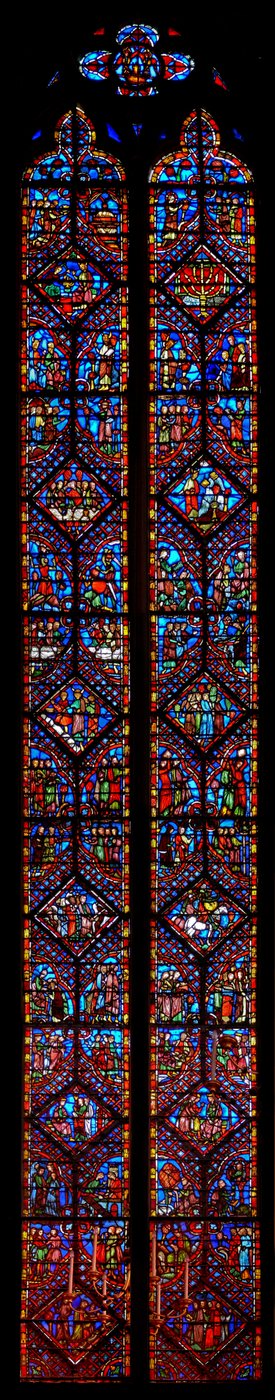 Fenster w2 die Bücher Exodus und Levitikus von French School