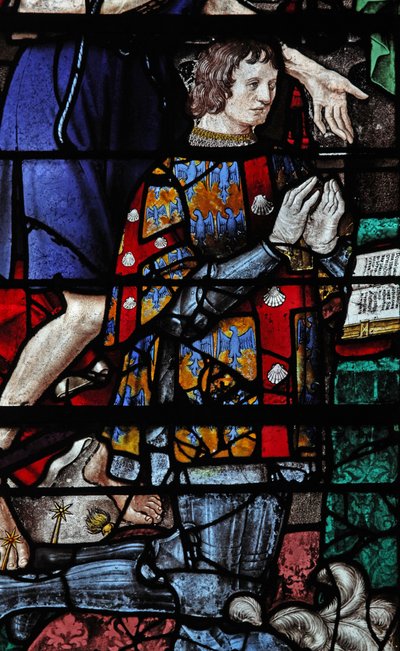 Fenster w5 mit einem Stifter - Jean de Laval von French School