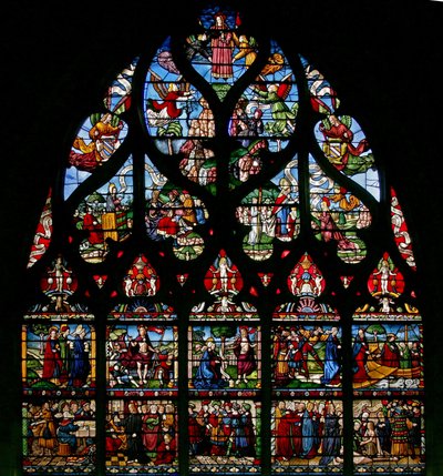 Fenster w6, Darstellung von Szenen aus dem Leben der Hl. Maria Magdalena von French School