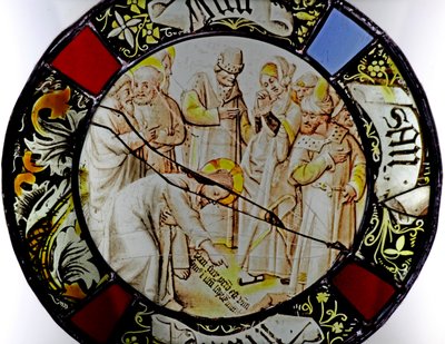Fenster w79, Darstellung von Christus und der Ehebrecherin von French School