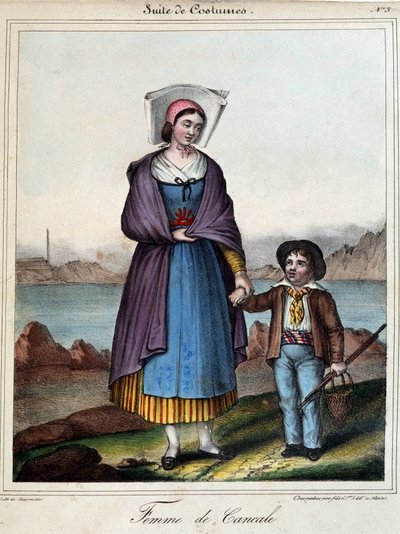 Frau von Cancale und ihr Kind, um 1845 von French School