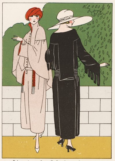 Damenmantelmode aus den 1920er Jahren von French School