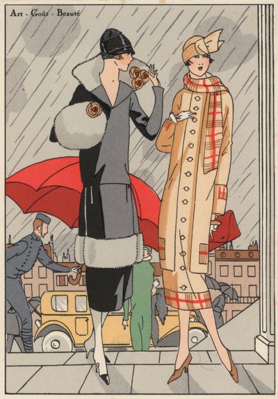 Damenmode der 1920er Jahre von den Designern Premet und Gustave Beer von French School