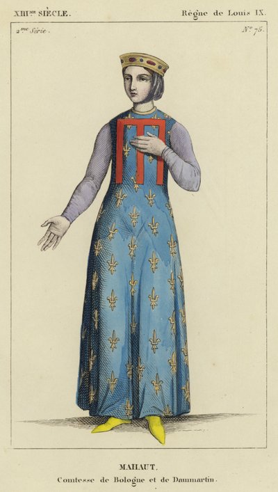 13. Jahrhundert, Herrschaft von Ludwig IX., Mahaut, Gräfin von Boulogne und Dammartin von French School