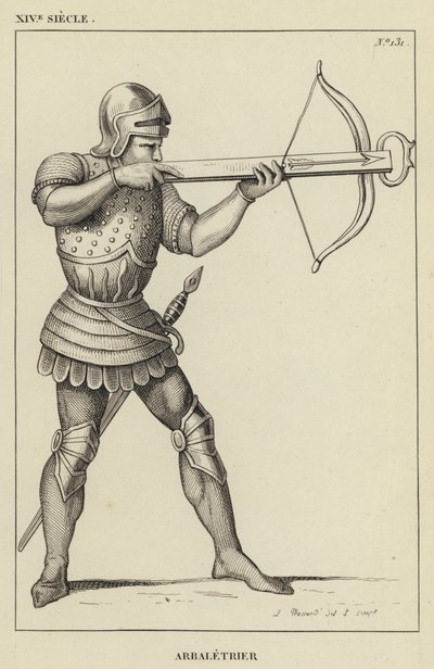 XIV Jahrhundert, Armbrustschütze von French School