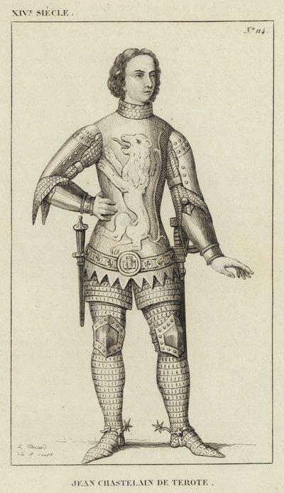 14. Jahrhundert, Jean Chastelain de Terote (Gravur) von French School