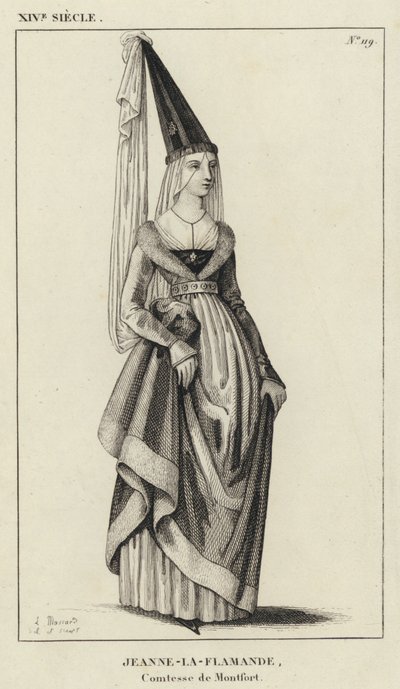 XIV Jahrhundert, Jeanne-la-Flamande, Gräfin von Montfort von French School