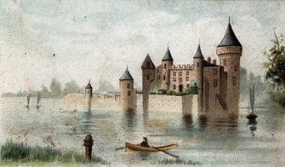 Ansicht des Château de la Brède (Gironde) von French School