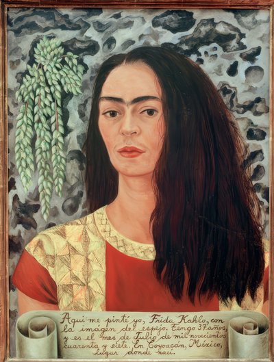 Selbstporträt mit offenem Haar von Frida Kahlo