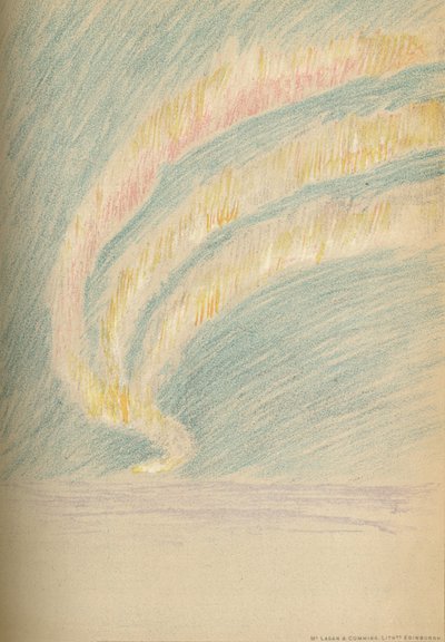 Ströme des Nordlichts, 28. November 1893. Pastellskizze, 1893 1897 von Fridtjof Nansen