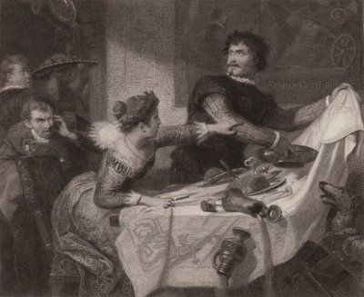 Shakespeare: Der Widerspenstigen Zähmung (Gravur) von Friedrich Schwoerer