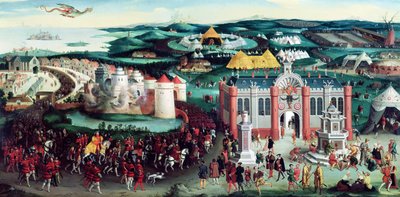 Treffen auf dem Feld des Goldenen Tuchs, 7. Juni 1520, nach Hans Holbein dem Älteren (14605-1524) von Friedrich Bouterwek