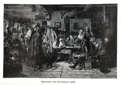 Rekrutierung für die schlesische Armee, 1882 von Friedrich Hiddemann