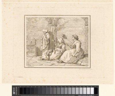 Spinnende Frauen von Friedrich Rehberg