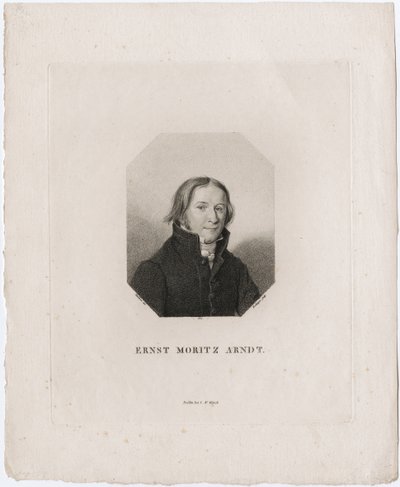 Porträt von Ernst Moritz Arndt, 1817 von Friedrich Wilhelm Bollinger