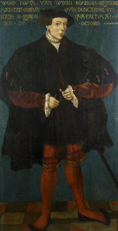 Porträt von Worp van Ropta, Hauptmagistrat von Ost-Dongeradeel von Friese School 1542