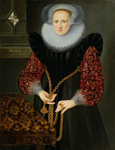 Porträt von Aefge Gijbland, siebzehn Jahre alt, 1598 von Friesian School