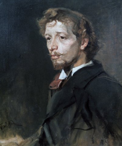 Porträt eines jungen Mannes von Fritz Karl Hermann von Uhde