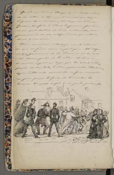 Illustration aus einem Privatarchiv in der Nationalbibliothek mit dem Titel Reise in Norwegen 1856 von Fritz von Dardel von Fritz von Dardel