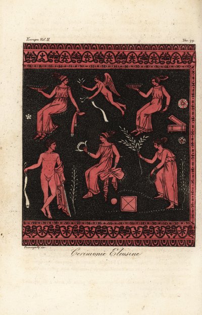 Die eleusinischen Mysterien, Initiationen für den Kult von Demeter und Persephone in Eleusis, Griechenland von Fumagalli Fumagalli