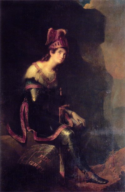 Porträt von Prinzessin Sinaida Alexandrowna Wolkonskaja 1792-1862 im Habit von Tancred von Fyodor Antonovich Bruni