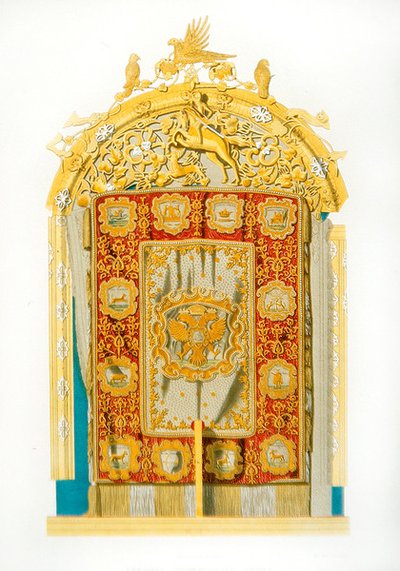 Der Jugendthron von Peter dem Großen - Platte aus 