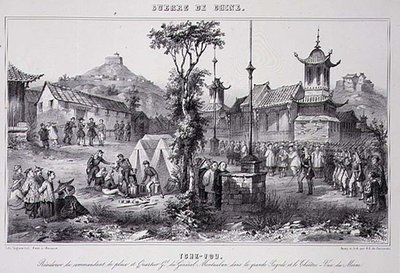 General Montaubans Quartier in der Großen Pagode von Tche Fou, aus 