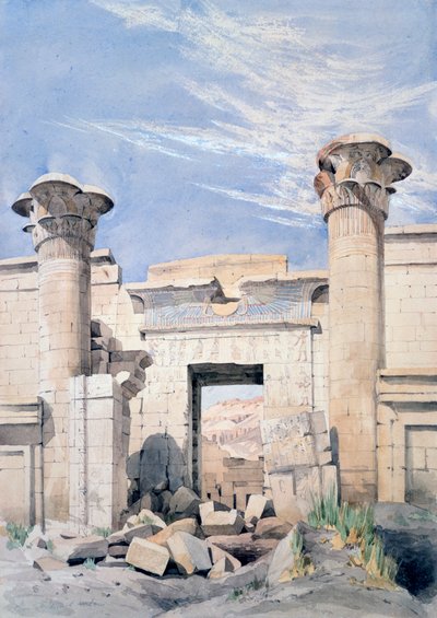 Eingang zum Tempel von Ramses III, Ägypten, 19. Jahrhundert von GF Weston