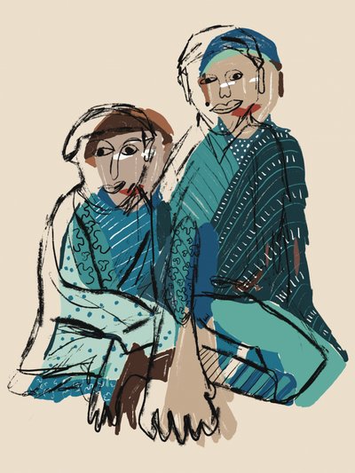 Ruhige blaue Figuren von GIovanna Gil Alves