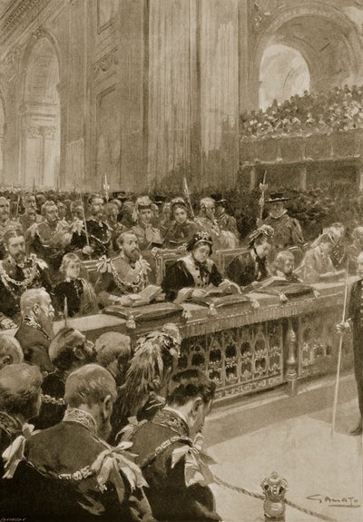 Der Dankgottesdienst für die Genesung des Prinzen von Wales, abgehalten in der St. Paul