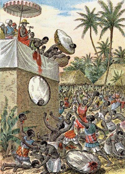 Menschenopfer in Afrika, ca. 1900 von G. Dascher