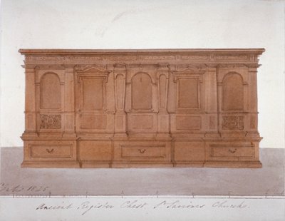 Alter Registerkasten aus der Southwark-Kathedrale, London von G Yates