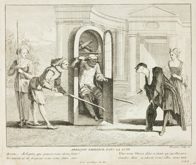 Platte aus Livre de Scènes Comiques von Gabriel Huquier