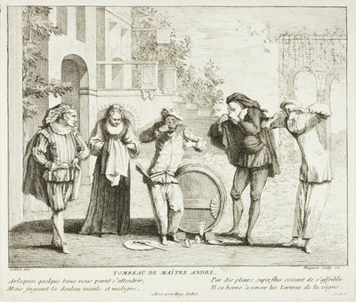 Tafel aus Livre de Scènes Comiques von Gabriel Huquier