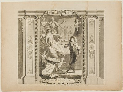 Italienisches Theater, Frontispiz zum Livre de Scenes Comiques von Gabriel Huquier