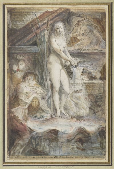 Allegorie auf den Tod von Voltaire von Gabriel Jacques de Saint Aubin