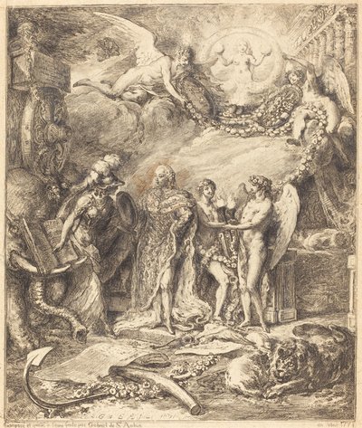 Allegorie auf die Hochzeit des Grafen von Provence von Gabriel Jacques de Saint Aubin